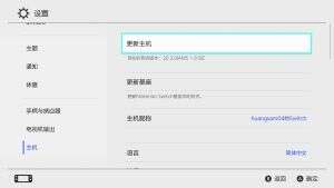 NS 设置页面 - 主机